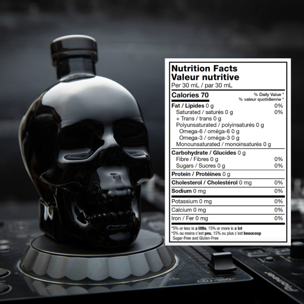 Crystal Head Onyx 750 ml with 6 Black Shot Glasses - Image 5