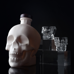 Bone 750 ml with 2 Clear Shot Glasses